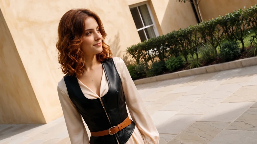 Black Leather, Cream Cotton & Brown Boots - Image 15