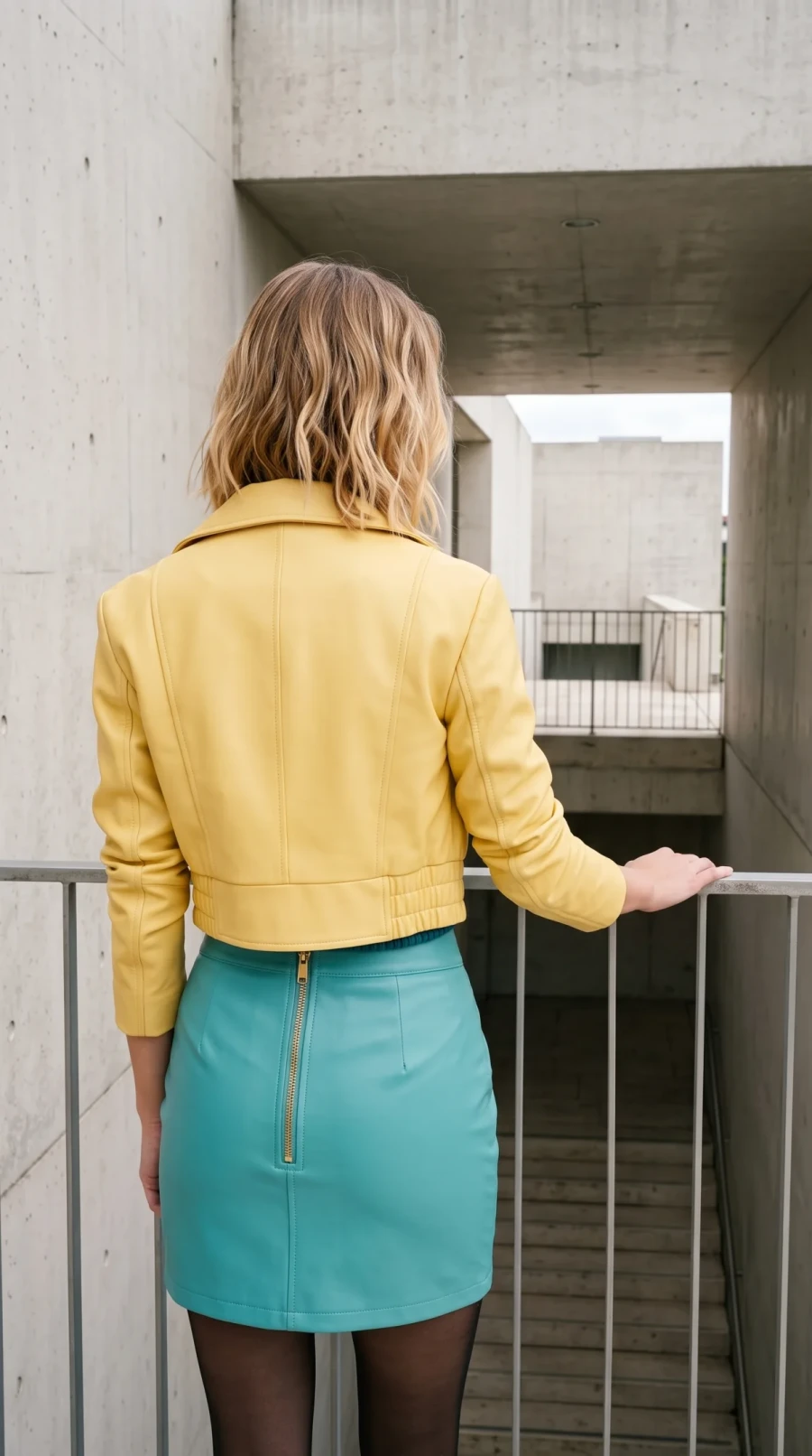 Yellow Leather & Turquoise Contrast - Image 7